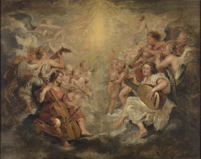 Musizierende Engel im Himmel von Peter Paul Rubens